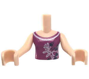 LEGO Friends Torso, met Bloem en Butterflies Patroon (92456)