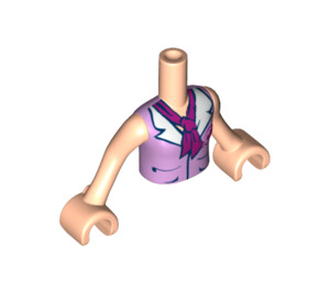 LEGO Friends Torso, with Lavender Blouse and Knotted Scarf Pattern (92456)