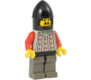 LEGO Fright Rytíř s Černá Chránič brady Helma Minifigurka