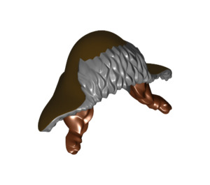 LEGO Fur-lined Hat with Flaps over Dark Brown Braided Hair (13173)
