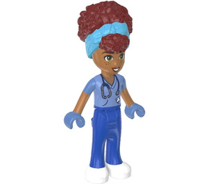 LEGO Gabriela (Средно синьо Scrubs) Минифигурка