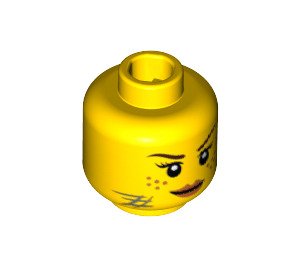 LEGO Gail the Construction Worker Minifigure Head (Safety Stud) (3626 / 15905)