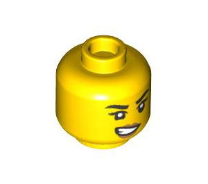 LEGO Gamer, Female (60388) Minifigure Head (Recessed Solid Stud) (3626 / 101417)
