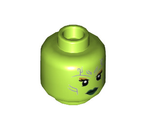 LEGO Gamora Head (Recessed Solid Stud) (3626)