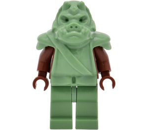 LEGO Gamorrean Guard Minifigure with sand green hips, reddish brown arms