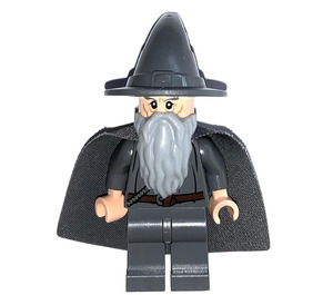 LEGO Gandalf the Grey med Hatt og Kappe med Lang Cheek Lines Minifigur