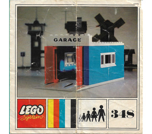 LEGO Garage with Automatic Doors Set 348-1 Instructions