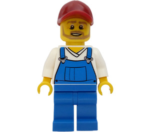 LEGO Gardener Georg in Overalls minifiguur