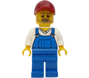 LEGO Gardener Georg in Overalls Minifiguur