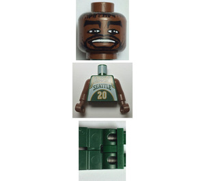 LEGO Gary Payton, Seattle Supersonics, Road Uniform, #20 Minihahmo