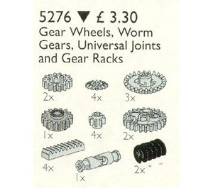 LEGO Gear Wheels, Worm Gears and Racks, Universal Joints Set 5276