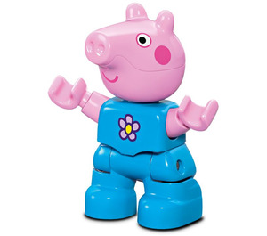 LEGO George Pig with Azure Top and Flower Duplo Figure