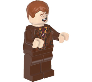 LEGO George Weasley - Reddish Hnědá Oblek, Tmavě červená Tie Minifigurka