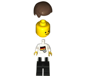 LEGO German Football Player mit Standard Grinsen mit Stickers Minifigur