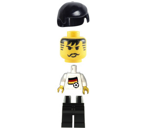 LEGO German Soccer Player 3 met Sticker Aan Rug minifiguur