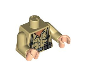 LEGO German Soldat Overkropp med Desert Fatigues (973 / 76382)