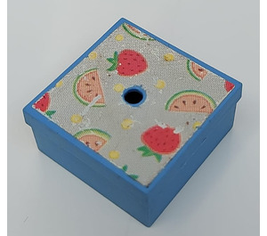 LEGO Gift Parcel mit Film Scharnier mit Strawberries und Watermelon Aufkleber (33031)