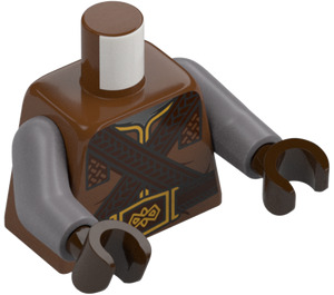 LEGO Gimli med Medium Ben Minifigur Overkropp (973 / 76382)