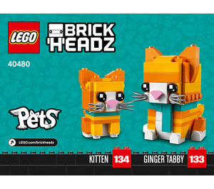 LEGO Ginger Tabby Set 40480 Instructions