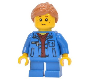 LEGO Girl, Denim Jacket, Blue Short Legs Minifigure