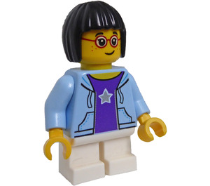 LEGO Girl dans Bright Light Bleu Jacket Figurine