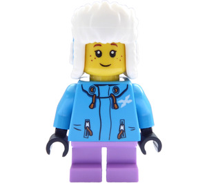 LEGO Girl in Dark Azure Jacket minifiguur