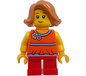 LEGO Girl dans Orange Shirt Figurine