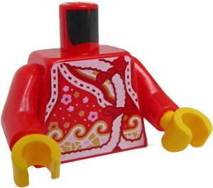 LEGO Girl in Red Shirt Minifig Torso (973 / 76382)