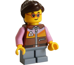 LEGO Girl - Reddish Brown Zipper Jacket Minifigure