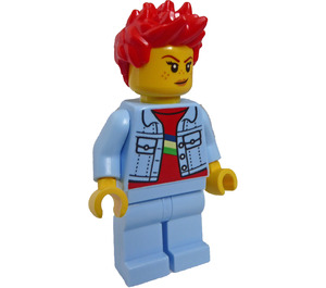 LEGO Girl Rider avec rouge Cheveux Figurine