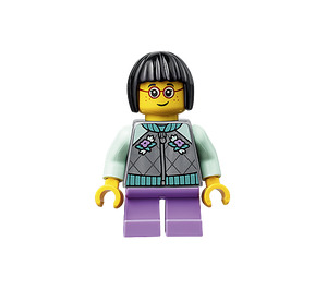 LEGO Dívka s Aqua Bunda Minifigurka