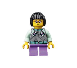 LEGO Girl mit Aqua Jacket Minifigur