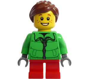 LEGO Girl avec Bright Green Jacket Figurine