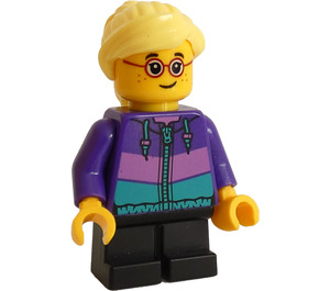 LEGO Dziewczyna z Dark Fioletowy Kurtka Minifigurka