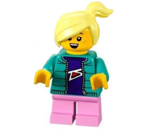 LEGO Girl avec Dark Turquoise Jacket Figurine