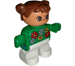 LEGO Girl avec Fleur Haut Duplo Figure