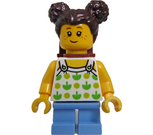 LEGO Flicka med Blad Topp Minifigur