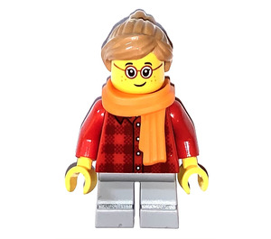 LEGO Tyttö jossa Oranssi Huivi Minihahmo