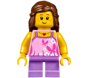 LEGO Girl with Pink Halter Top with Butterflies Minifigure