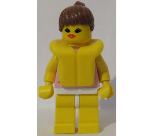 LEGO Girl with pink shirt and life jacket Minifigure