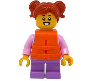 LEGO Meisje met Roze Trui Minifiguur