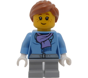 LEGO Girl avec Purple Foulard Figurine