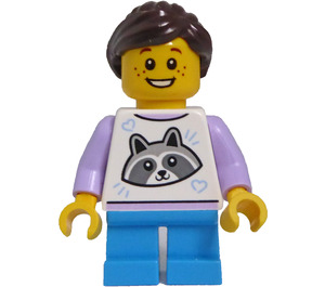 LEGO Girl mit Racoon Shirt Minifigur