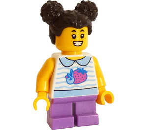 LEGO Meisje met Striped Trui met Lavendel Poten Minifiguur