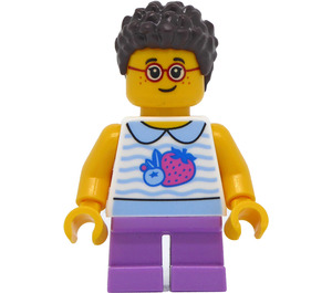 LEGO Girl with White Striped Sweater Minifigure