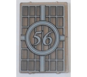 LEGO Glass for Frame 1 x 4 x 5 with Bars Sticker and Number 56 from Set 4856 (2494)