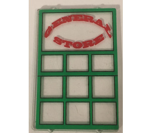 LEGO Glass for Frame 1 x 4 x 5 with "General Store" Sticker (2494)