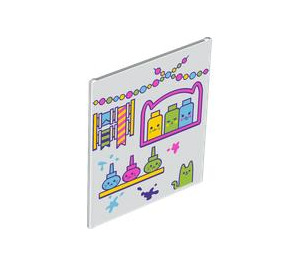 LEGO Glass for Ramme 1 x 6 x 6 med Katt decorations (42509 / 104480)