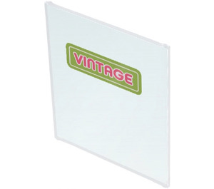 LEGO Glass for Frame 1 x 6 x 6 with ‘VINTAGE’ Sticker (42509)