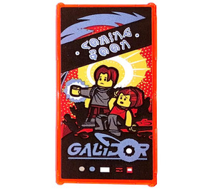 LEGO Glass for Window 1 x 4 x 6 with Coming soon Galidor Sticker (6202)
